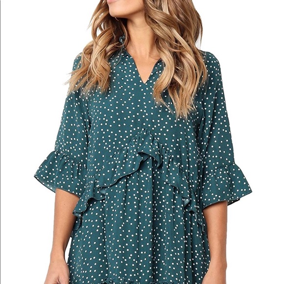 MITILLY Women’s green boho dress, brand new! - Picture 2 of 8